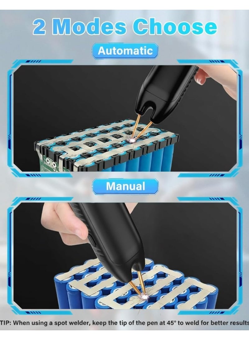 وبوت جي سي سي ماكينة لحام نقطي محمولة لبطاريات 18650 مع شاشة LED، تحكم بـ 11 مستوى طاقة، تقنية النبض المزدوج، خرج قوي حتى 800 أمبير، أداة لحام بطاريات ليثيوم لصيانة الهواتف وتجميع حزم البطاريات والأعمال اليدوية - Image 3